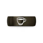 comfortable mens metal ring – gunmetal & black tungsten espresso cup wedding band