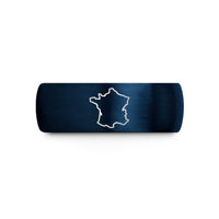 bevel edge rings him – blue tungsten france wedding band