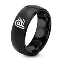 Tungsten Rings for Men Brushed GUNMETAL BLACK – black tungsten piano p staff ring