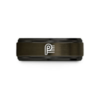 black tungsten men's ring – gunmetal & black tungsten piano p staff wedding band