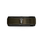gunmetal tungsten wedding band – gunmetal & black tungsten screw wedding band