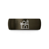 gunmetal color ring – gunmetal & black tungsten middle east wedding band