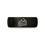 men’s black wedding – black & rose gold tungsten cake slice wedding band