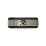 rings for him black – black & blue & gray tungsten speedometer max wedding band