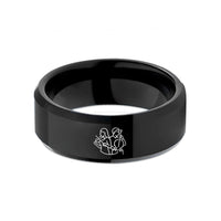 engraved tungsten rings him – black tungsten string duo wedding band