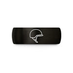 unique tungsten ring styles – black tungsten half helmet wedding band