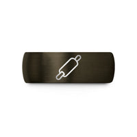 comfortable him band tungsten – gunmetal & black tungsten rolling pin wedding band