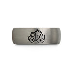 black wedding band him – gray tungsten forwarder wedding band
