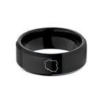 men's tungsten wedding band – black tungsten pl wedding band