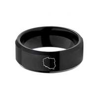 men's tungsten wedding band – black tungsten pl wedding band