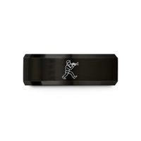 tungsten carbide ring him – black tungsten trumpet player marching wedding band