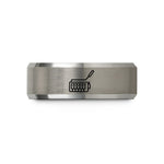 tungsten wedding bands him – black & grey tungsten tremolo bridge arm wedding band