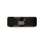 engraved rings for couples – black tungsten tremolo bridge arm wedding band
