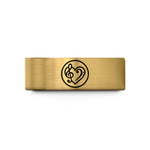 stylish wedding ring – gold tungsten bass heart wedding band