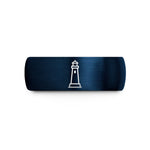 blue tungsten ring women – blue tungsten pigeon point lighthouse wedding band