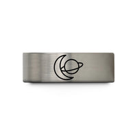 black tungsten ring her – black & blue & silver tungsten planetary conjunction wedding band