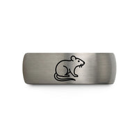 engraved tungsten ring her – blue & grey tungsten rat wedding band