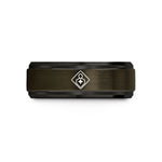 comfort fit rings men – gunmetal & black tungsten ghs health hazard wedding band