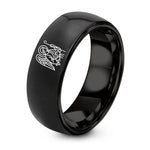 Tungsten Rings for Women BLACK – black tungsten raphael staff ring