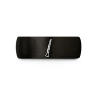 engraved ring for him – black tungsten clarinet wedding band
