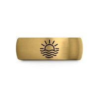 tungsten engagement ring her – gold & silver tungsten sun waves wedding band
