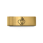 tungsten ring for her – gold tungsten twin flames heart wedding band