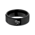 black tungsten ring her – black tungsten double trail wedding band