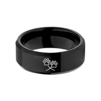 black tungsten ring her – black tungsten double trail wedding band