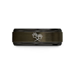black tungsten ring her – gunmetal & black tungsten double trail wedding band