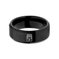 tungsten carbide ring her – black tungsten pedal wedding band