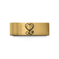 wide tungsten rings her – gold tungsten stethoscope heart wedding band
