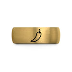 women's gold tungsten ring – gold & silver tungsten chili pepper wedding band