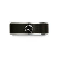 stylish tungsten ring her – black & silver tungsten au wedding band