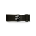 stylish tungsten rings her – black & silver tungsten hairdresser scissors wedding band