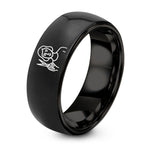 Tungsten Rings for Women – black tungsten hairdresser scissors ring