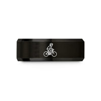 mens tungsten band ring – black tungsten rider pegs wedding band