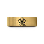women's durable rings sale – gold tungsten sakura blossom japan wedding band