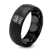 Tungsten Rings for Women – black tungsten wands arch ring