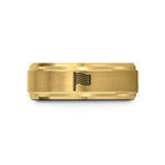 wedding rings for couples – gold tungsten rainbow flag wedding band