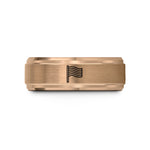 custom engraved rings him – rose gold tungsten rainbow flag wedding band