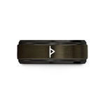 gunmetal mens tungsten rings – gunmetal & black tungsten thurisaz wedding band