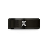men's black tungsten ring – black tungsten tree stand ladder wedding band