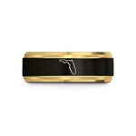 wedding rings for couples – black & gold tungsten florida wedding band