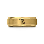 matching couple bands set – gold tungsten florida wedding band