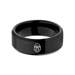 matching couple rings – black tungsten gorilla wedding band