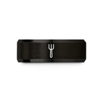 engraved tungsten wedding bands – black tungsten bbq fork wedding band