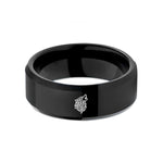 his and hers jewelry – black tungsten werewolf howl wedding band