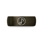 black tungsten rings him – gunmetal & black tungsten half note circle wedding band