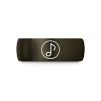 black tungsten rings him – gunmetal & black tungsten half note circle wedding band