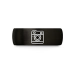 engraved tungsten ring him – black tungsten instant camera wedding band